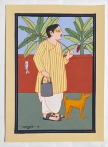 Babu with a Dog – Lalu Prasad Shaw