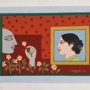 Babu with Biwi’s Picture and Flowers – Lalu Prasad Shaw