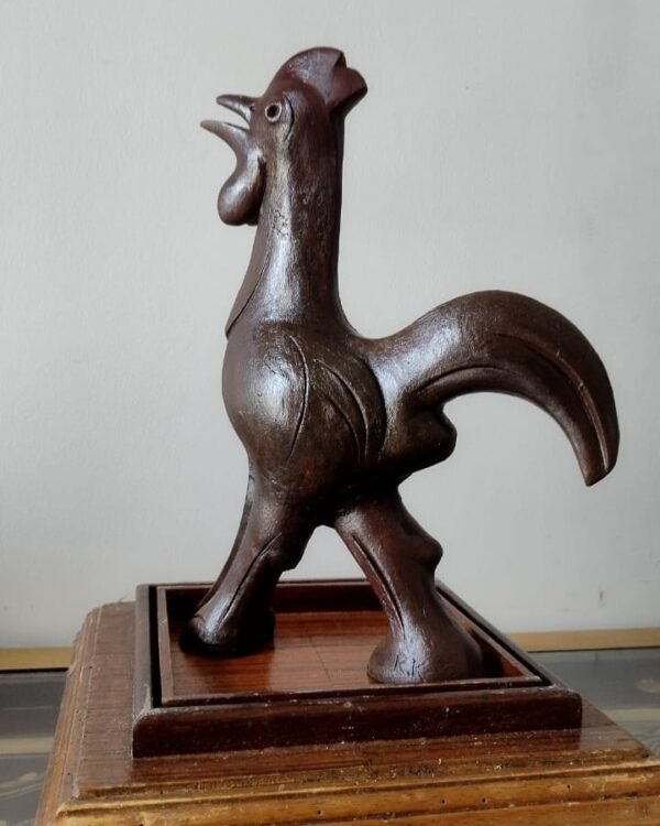 Good Morning – Bronze Rooster Sculpture by Ramkinkar Baij