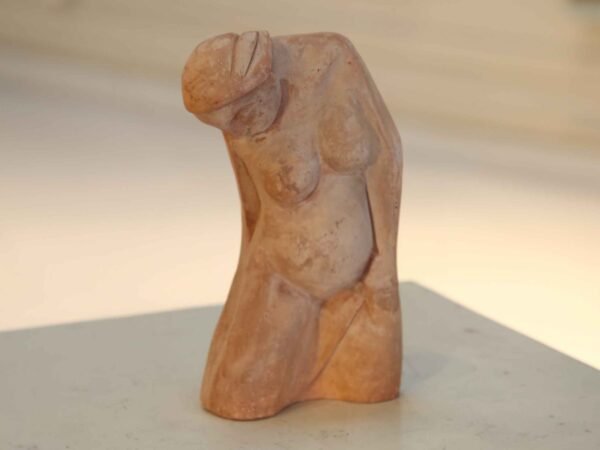 Lady Worker – Terracotta Sculpture by Kamal Deep Dhar