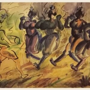 Santhali Folkdance – Watercolour by Ramkinkar Baij
