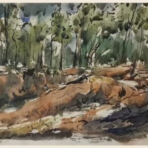 Tree – Watercolour by Ramkinkar Baij
