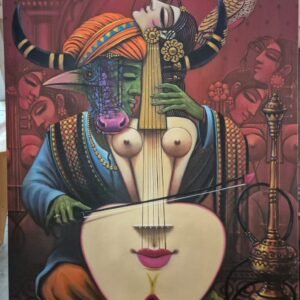 Devine Love 2 – Acrylic on Canvas by Gopal Chandra Naskar (36 × 48 inches)