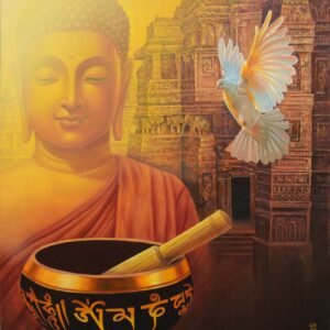 Essence of Buddha – Oil on Canvas by Swapan Roy